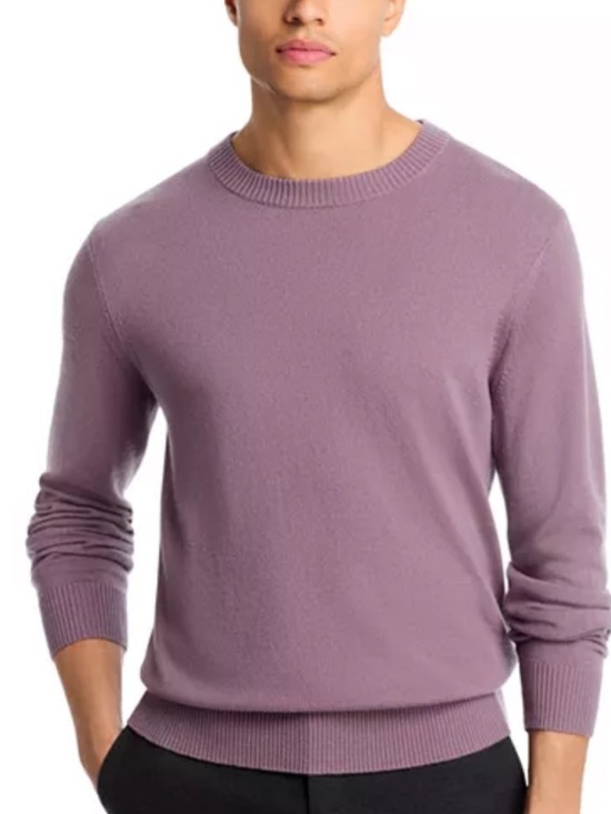 Theory Other - NWOT! Theory Men’s Plum Crew Neck Cashmere-Blend Sweater